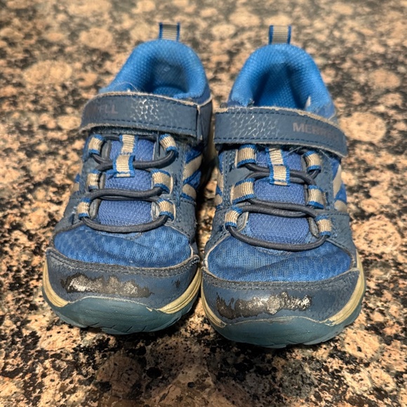 Merrell Kids Blue Sneakers with Velcro Straps - Picture 1 of 6